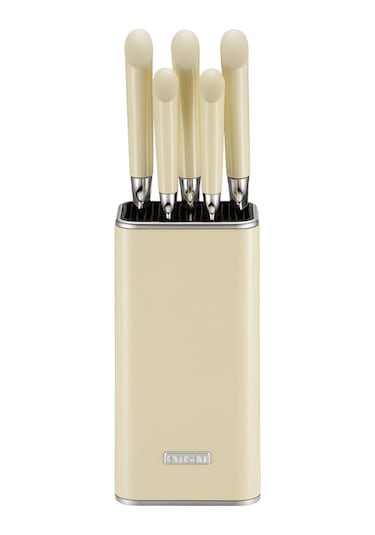 Emsan Venice 6 Parça Bıçak Seti Ekru Krem