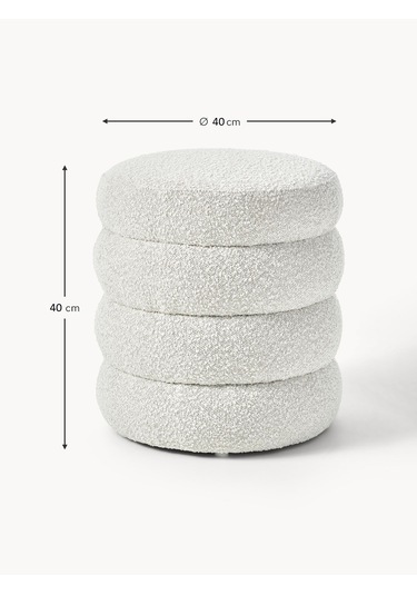 Most Twister Puf 01 Beyaz Bukle Kumaş Evinize Teslim