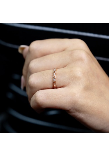 Kalp Ritmi Yarımtur Yüzük