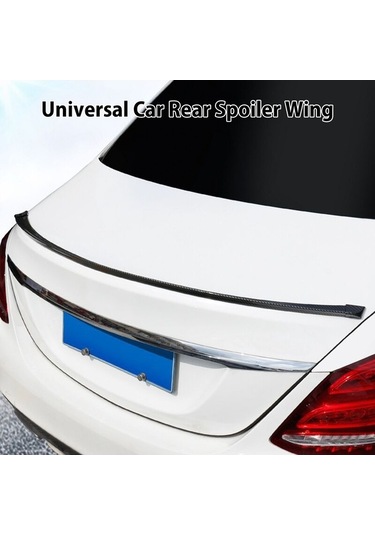 Besthome1 Evrensel Araç Spoiler, Karbon Fiber Desenli, Mat Siyah, 150x3.5 Cm Boyutunda, Uygun Tüm Araçlar İçin