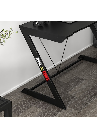 Zoned Metal Ayaklı Gaming Oyuncu Masası - Siyah
