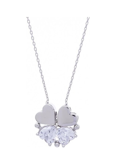 Kalp Yonca Model-2 Açılır-kapanır 925 Ayar Gümüş Aşk Kadın Kolye