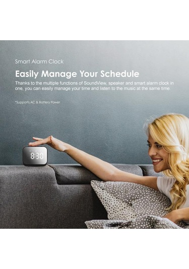 Geeksen Soundview 3-in-1: Hoparlör, Akıllı Alarm Ve Müzik Sistemi - Fm, Usb, Hafıza Kartı Desteği İle Taşınabilir Ses Zevki