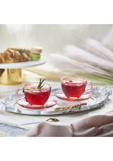 Selka Home Valery 4'lü Çay Fincan Takımı Mavi