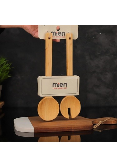 Mien Dayanıklı Bambu 2 Li Salata Kaşığı 7b41