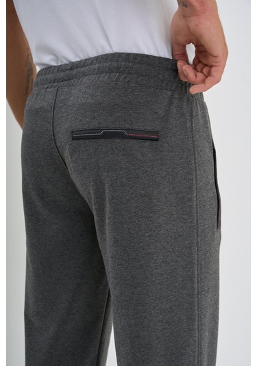 Shooter Sportswear Mevsimlik Antrasit Erkek Eşofman Altı Rahat Kalıp Fermuar Cepli Düz Paça Antrasit