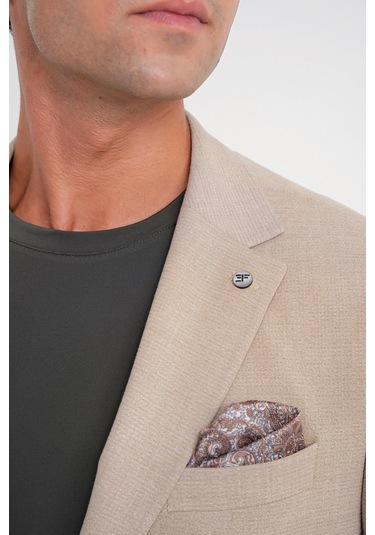 C 698 Ceket Regular Fit Bej-1 Casual Bej