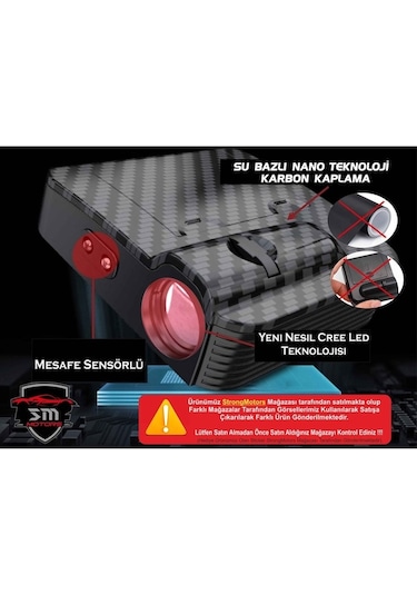 Tiger Marketing Universal Kapı Altı Hayalet Logo Lazer Led
