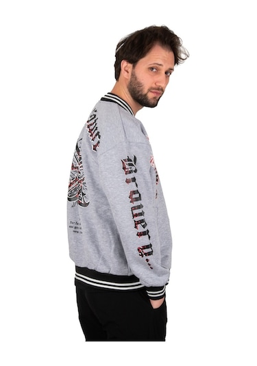 Deepsea Erkek Gri Çıtçıtlı Kolej Mont 2304764 Gri