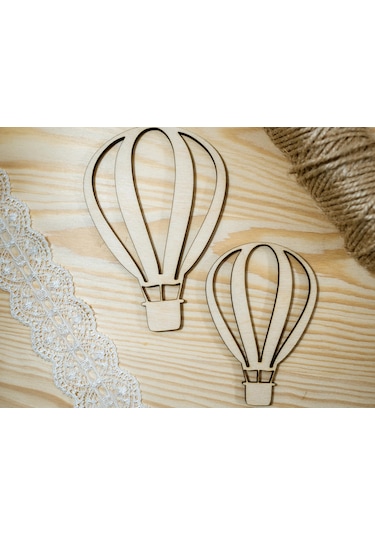 2'li Balon Konsept Tasarım Bebek Odası Çocuk Odası Kapı ve Duvar Süsü Dekorasyon Açık Kahverengi