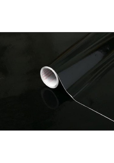 Parlak Siyah Yapışkanlı Kaplama Folyosu 61 Cm X 2 Mt