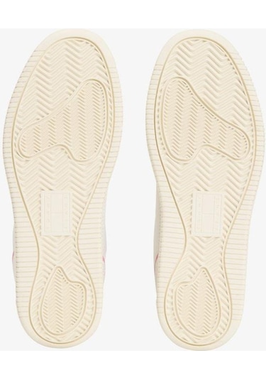 Tommy Jeans Retro Basket Kadın Siyah Spor Ayakkabı-9446 Ecru & Mystic Pink