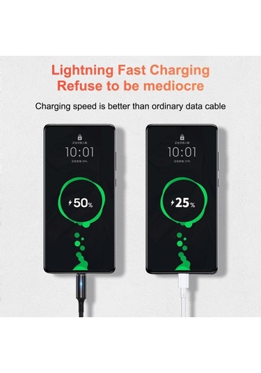 Fonken Kısa C Tipi Android İçin 2.4A 25 CM Gösterge Işığı İle Hızlı Şarj Kablosu Micro USB