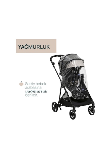 Chicco Seety Bebek Arabası Etna Black 05087097070000