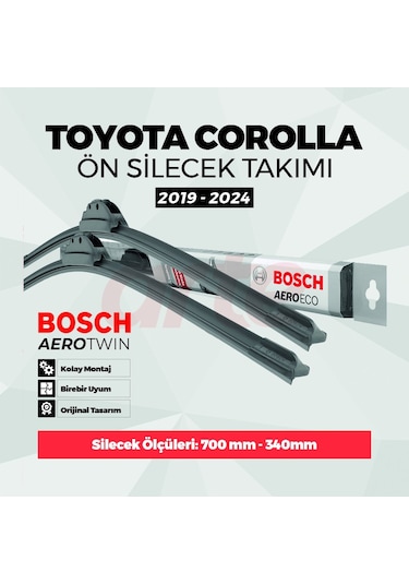 Toyota Corolla 2019-2024 Bosch Aeroeco Ön Silecek Takımı