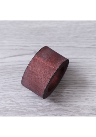 Venturemart 12 Parça Ahşap Peçete Halkaları Yemek Masası Peçete Tutucu Dekoratif Tatil Peçete Halkala