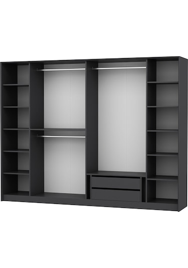 Kale Luxe 6 Kapaklı Gardrop - Antrasit