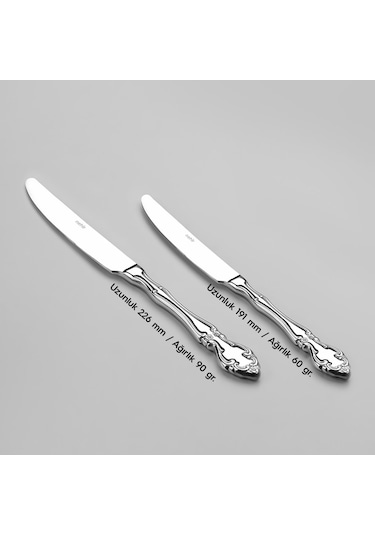 Nehir Adriana Sade 12 Kişilik 84 Parça Kutulu Çatal Kaşık Bıçak Takımı