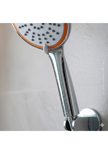 El Duş Başlığı Uzay - Turuncu Şeritli - Birden Fazla Akış Modu Krom
