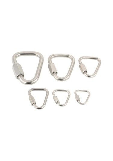 Besthome1 Kaliteli Paslanmaz Çelik Üçgen Kilitli Karabina - Dağcılık, Kamp, Açık Hava Aktiviteleri İçin