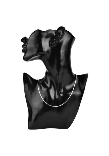 925 Ayar Gümüş Yılan Model Yuvarlak Zincir Kolye 1,5 Mm