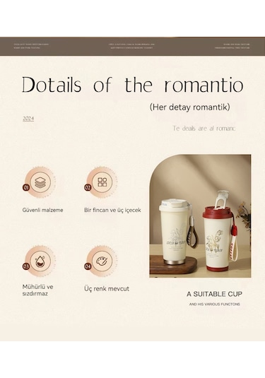 Sorunsuz Çift Kişilik İçecek Termos Bardak-light Cup Beyaz