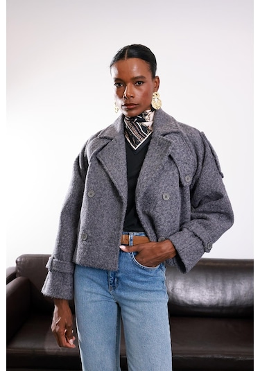 Antrasit Astarlı Kaşe Ceket 286 Antrasit