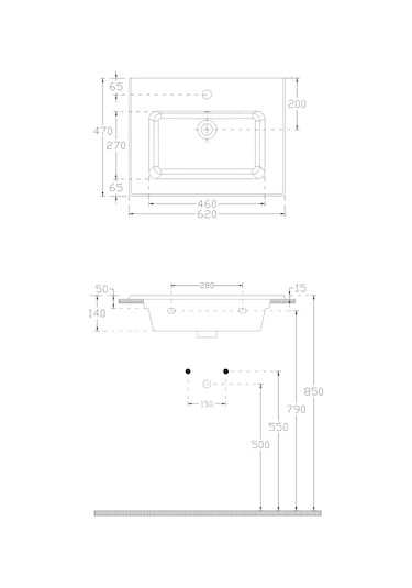 Isvea Sistema T-flat Slim İnce Formlu Lavabo 61 X 46,5 Cm Beyaz Beyaz