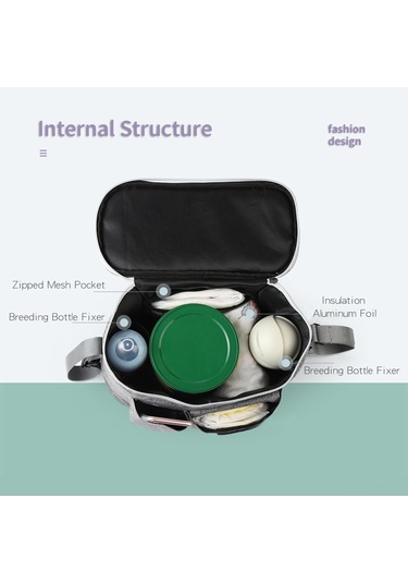 Dianziye Sıcaklık Ve Suya Dayanıklı Bebek Arabası Çantası - Çok Fonksiyonlu Anne Çantası, İç Bölmeli, Taşınabilir Askılı, Siyah Siyah