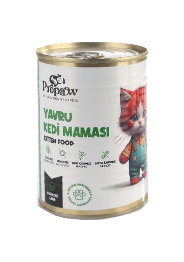 Propaw Kuzu Parça Etli Jöleli Premium Tahılsız Yavru Kedi Maması 415 G