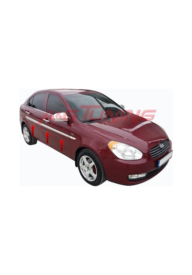 Hyundai Accent Era Krom Kapı Çıtası Takımı Paslanmaz Çelik N11.85