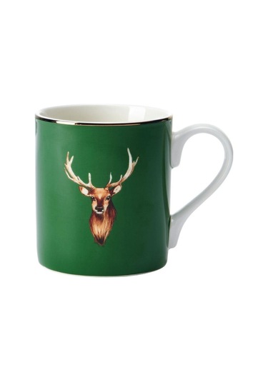 Mikasa Fine China 280 Ml Düz Taraflı Kupa Geyikli Yeşil