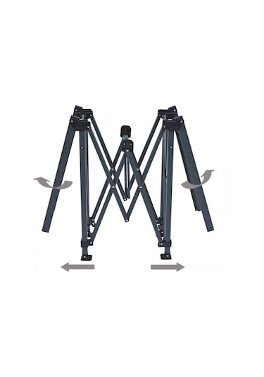 Xxl Alüminyum Katlanır Masa 118 X 70 X 70 Cm Kamp Piknik Balkon Bahçe Masası Siyah