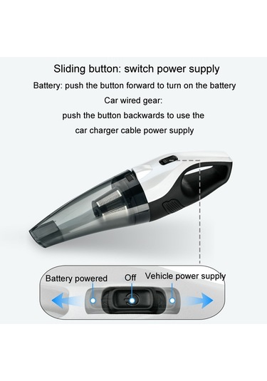 Güçlü Emişli Araba El Taşınabilir Elektrikli Süpürge, Özellikler: Kablolu Versiyon