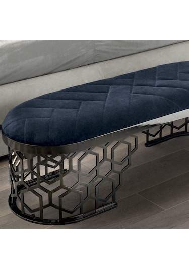 Siyal Metal Krom Puf Bench