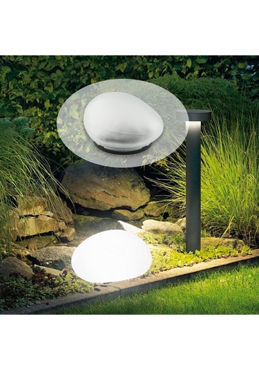 Suntek Çim Yürüyüş Yolu Bahçe İçin Çakıl Şeklinde Beyaz Işık