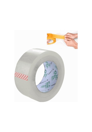 Sones 45mm Genişlik 25mm Kalınlık Paket Sızdırmazlık Paketleme Bandı Rulo Etiket Şeffaf Beyaz