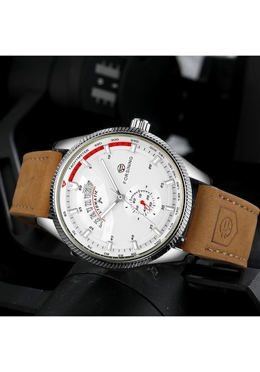 Yingfu Forsining Otomatik Mekanik Erkek Kol Saati - Deri Kayışlı A7 Model Çok Renkli Çok Renkli