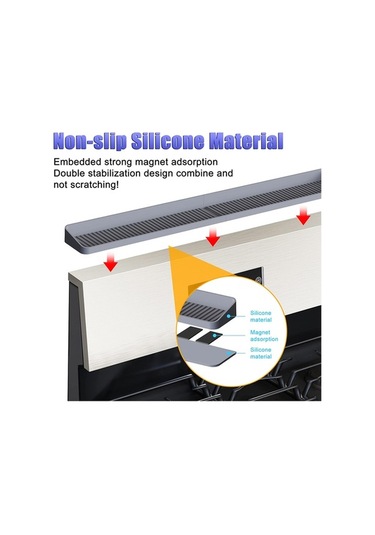 Ulzyvf Yalıtımı Ve Uzunluk Üstü Silikon Rafı Rafı Raf Ocak Mutfak Manyetik Malzeme Kaymaz Isı İnç Gri Fırın Engelleri Düzenleyici Depolama Baharat 30 Wj Gri