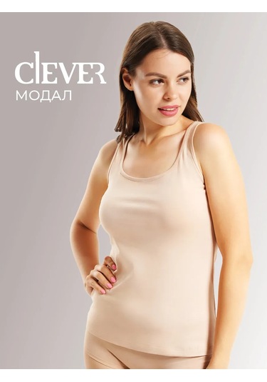 Clever Wear Geniş Askılı Atlet İç Çamaşırı 178800464 Açık Bej