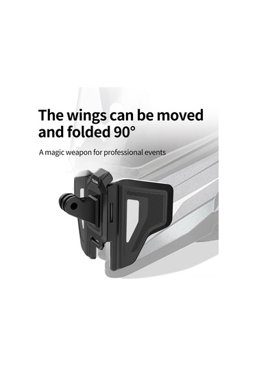 Yaozixa Telesın İkinci Nesil Motosiklet Kask Tutucu Gp-hbm-mt2-yh Spor Kamerası Sürüş Çekim Aksesuarı Siyah