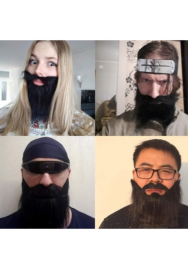 Komik Cadılar Bayramı Partisi Sahte Sakal Bıyık Yüz Kılları