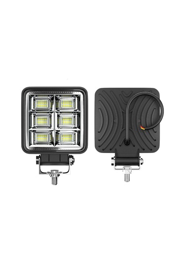 2 Adet 192w 12-24 Volt Kare Spot Far Oto Çalışma Lambası Atv Kamyon Tır Traktör Offroad
