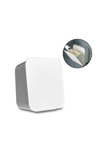 Moveevo Duvar Montlu Su Geçirmez Abs Depolama Kutusu - Duş Odası, Mutfak İçin Deliksiz Kurulum, Parfüm, Tıbbi Ürünler Saklama, Beyaz Beyaz