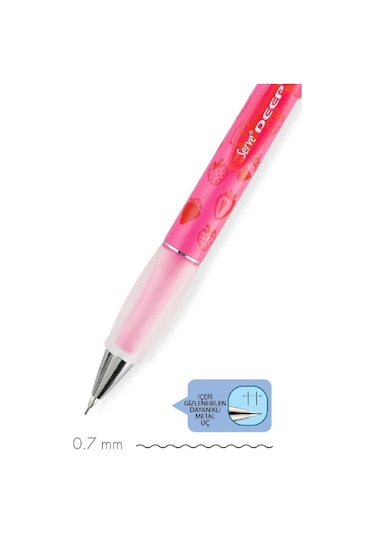 Serve Deep Versatil Kalem 0.7 Neon Pembe Çilek Pembe