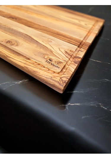 Zeytin Ağacı 40x27,5 Cm Oluklu Özel Kenar, Şef Tahtası