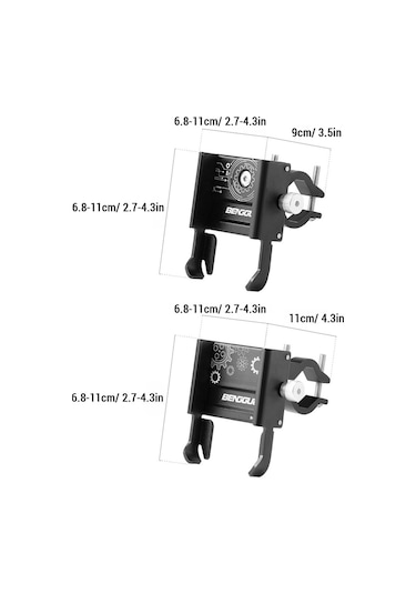 Bengguo-al Alaşım Bisiklet Cep Telefonu Tutucu Scooter Dönebilen,y28006t-2 Gri