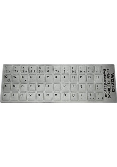 Türkçe Gümüş Q - F Klavye Etiketi - Laptop PC Keyboard Sticker
