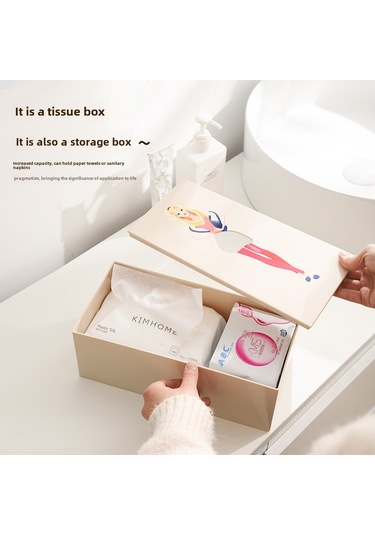 Açık Sarı Masaüstü Kağıt Kutusu, Modern, Sade Ve Çok İşlevli A