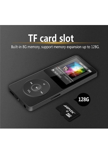 Geeksen 16gb Taşınabilir Mp3 Çalar - 128gb'a Kadar Destek, 70 Saat Çalma Süresi, Spor Ve Seyahat İçin Mükemmel